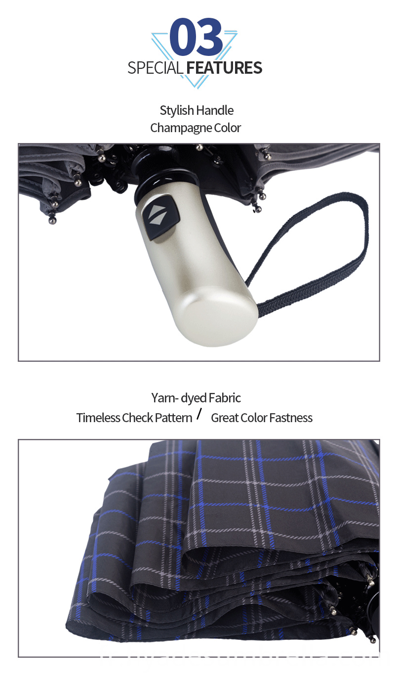 Product Descrption Page Print Check 3 Parapluie Pliant Yarndyed Fabric Product Descrption Page Print Check 3 Folding Umbrella Yarndyed Fabric
